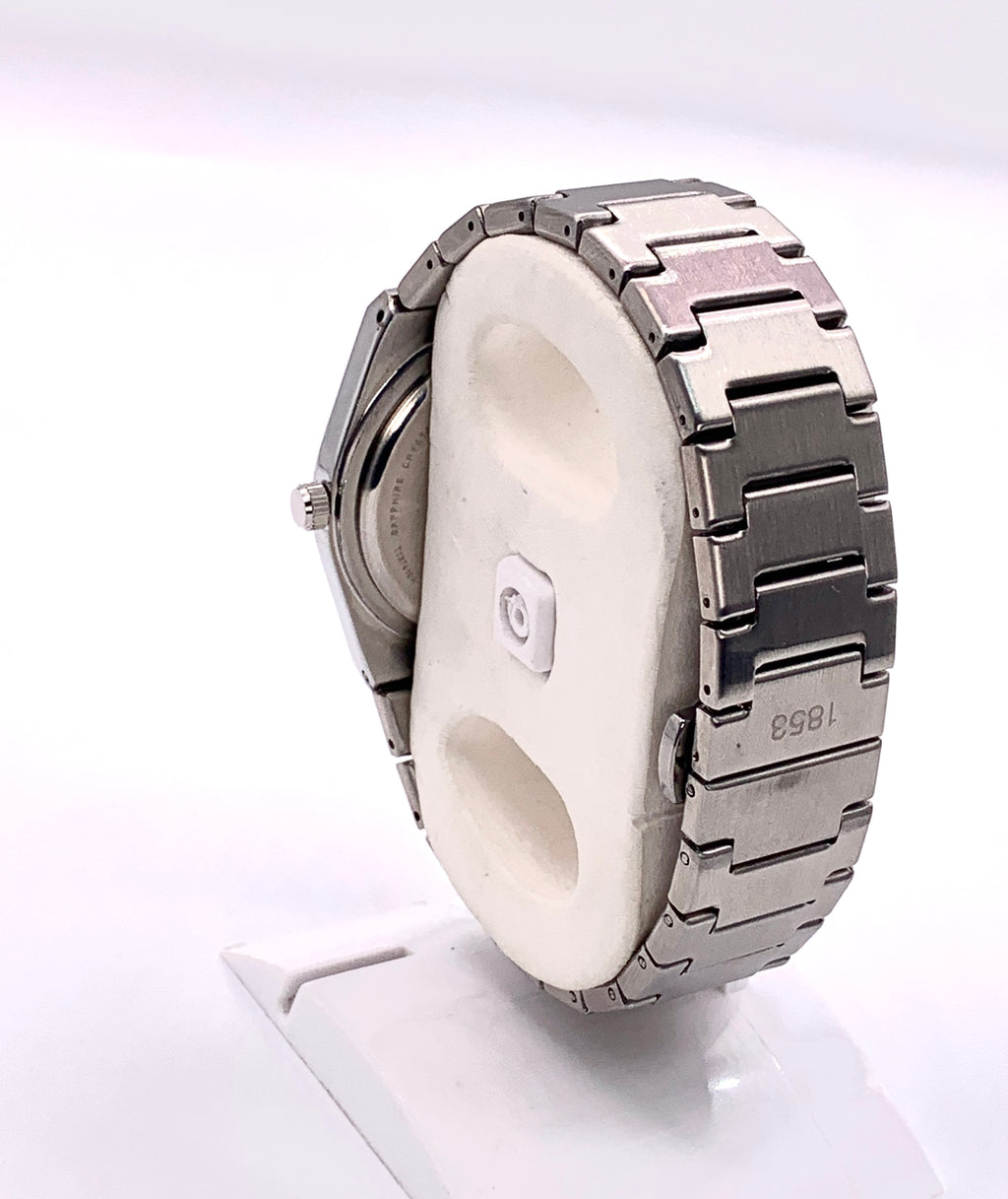 Men's Silver Tone Integrated Sport Watch | Mint Green Dial | Tissot PRX Style Flushed Case | Steel Bracelet