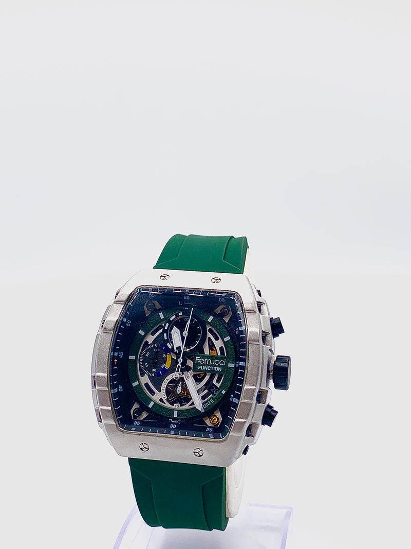 Men's Integrated Design Automatic Watch | Brushed Steel Case & Bracelet | Deep Blue Waffle Dial | Classic Sport-Chic Timepiece